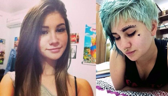 Фото девушек, которые стали феминистками - "до и после"