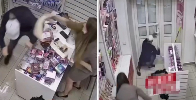 Продавщица интим-магазина отбилась от грабителя огромным фалоимитаторо